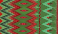 Christmas Blast Ikat I Fine Art Print
