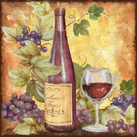 Grapevine & Wine Red Fine Art Print