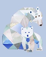 Polar Bears Gray Fine Art Print
