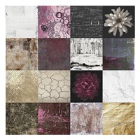 Tiles Decor Purple Notes Framed Print