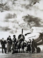 At the Aviation Field NY 1948 Fine Art Print