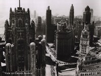 View to Grand Ave Chicago '30 Fine Art Print