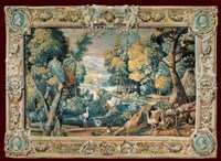 17th century - Tapestry Landscape Size 50x38.25 Fine Art Print