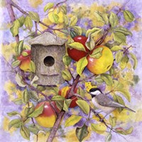Chickadee & Apples Fine Art Print