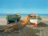 Adriano Galasso - Dopo la Pesca Size 31.5x23.75 Fine Art Print