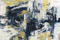 Graffiti Wall III Indigo Fine Art Print