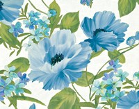 Summer Poppies Blue Fine Art Print