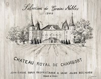 Chateau Chambort on Wood Fine Art Print