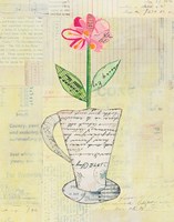 Teacup Floral II on Print Framed Print