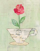 Teacup Floral I on Print Fine Art Print
