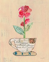 Teacup Floral IV on Print Fine Art Print