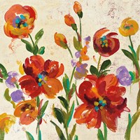 July in the Garden II Cream Fine Art Print