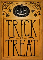 Vintage Halloween Trick or Treat Fine Art Print