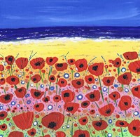 Poppies by the Beach Fine Art Print