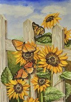 Painted Ladies & Morning Glories Fine Art Print