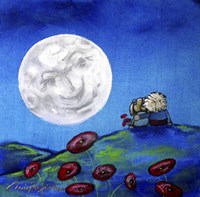Moon Gazing Together Fine Art Print