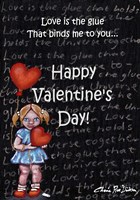 Love is the Glue Valentines Day Fine Art Print