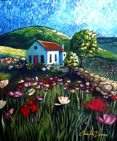 Poppy Field Cottage Fine Art Print