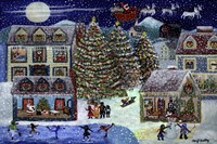 Christmas Eve Santa In House Fine Art Print