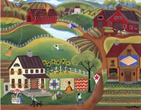 Country Kite Quilt Lemonade Fine Art Print