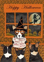 Halloween Tail of Dogie Witch Fine Art Print