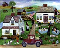 Country Folk Art Tag Sale Fine Art Print