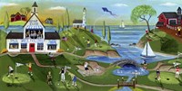 Golf Club Folk Art Fine Art Print