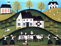 Pilgrim Thanksgiving Dinner Fine Art Print