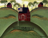 Red School House Barn Fine Art Print