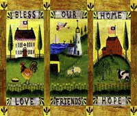 Bless our Home Love Friends Hope Lang Fine Art Print