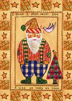 I Think I Shall Never See Tree Santa Fine Art Print
