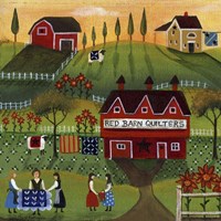 Red Barn Quilters Fine Art Print