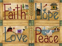 Faith Love Hope Peace Fine Art Print