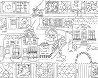 Calico Quilt Show Outline Fine Art Print