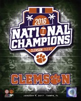 Clemson Tigers 2016 National Champions Logo Fine Art Print