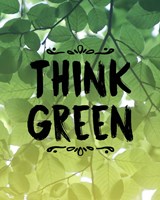 Think Green Ombre Leaves Fine Art Print