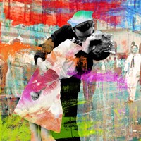 Kissing the War Goodbye 2.0 (detail) Fine Art Print