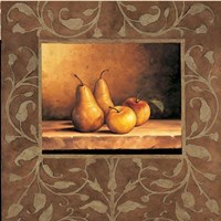 Andres Gonzales - Pears and Apples Size 27.5x27.5 Fine Art Print