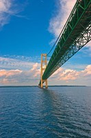 Sailing under the Mackinac Bridge Fine Art Print