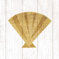 Beachscape Shell Gold Neutral Fine Art Print