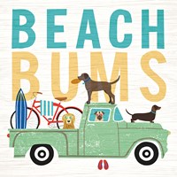 Beach Bums Truck I Square Fine Art Print