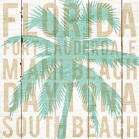 Bon Voyage Florida Palm Framed Print