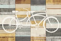 Beachscape Tandem Cruiser Gold Neutral Fine Art Print