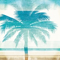Beachscape Palms II Framed Print
