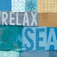 Beachscape Collage III Framed Print