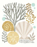 Under Sea Treasures V Gold Neutral Fine Art Print