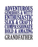 Adjectives for Grandpa Framed Print