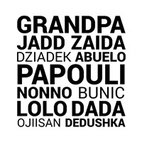 Grandpa Various Languages Framed Print
