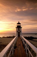 Brant Point lighthouse at Dusk, Nantucket Fine Art Print
