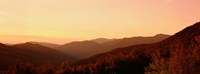 Sunset over a landscape, Kancamagus Highway, New Hampshire Fine Art Print